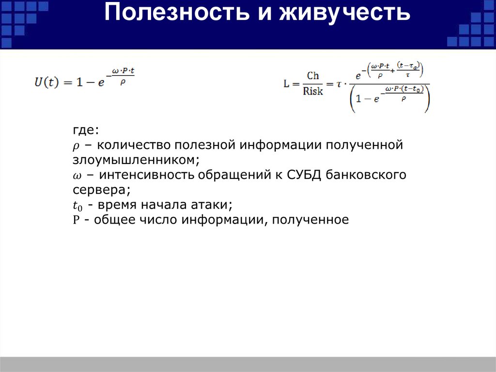 Полезность и живучесть
