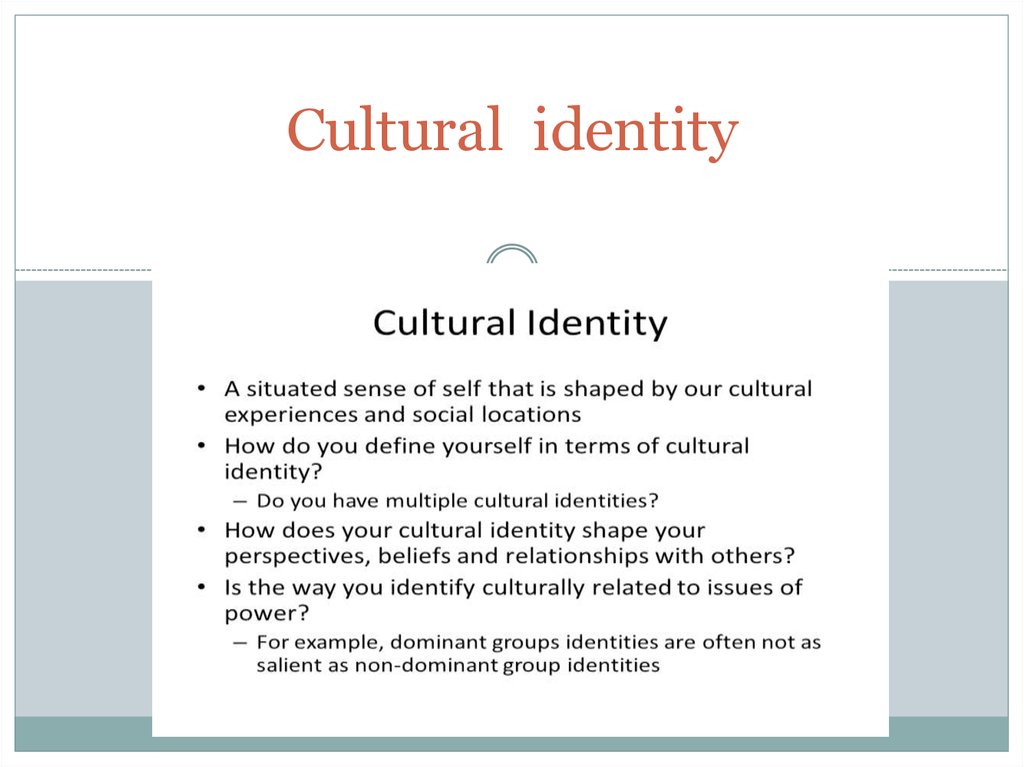 cultural identity essay structure