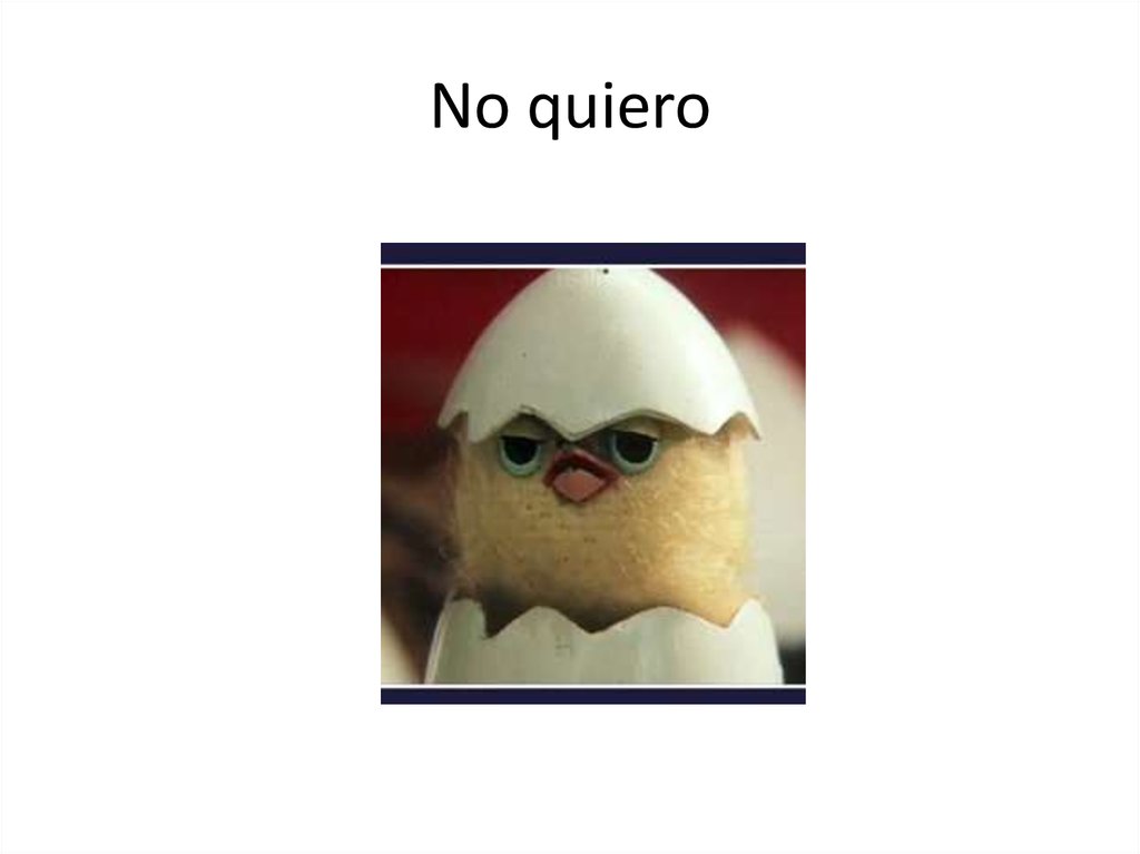 No quiero