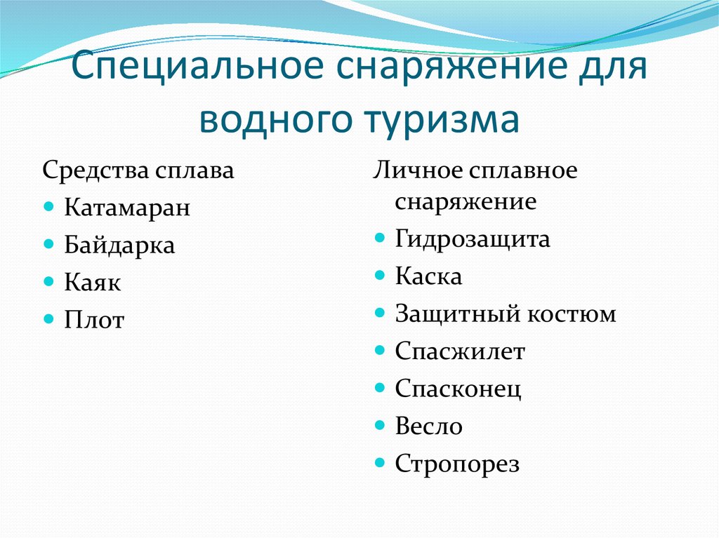 Перечислите особые. Специальное снаряжение для похода. Специальное снаряжение туриста для похода. Специальное снаряжение для водного похода. Личное снаряжение для водного похода.