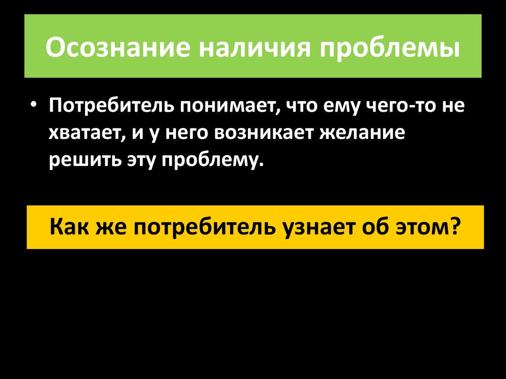 Наличие проблем. Осознание наличия проблемы. Осознание проблемы потребителем. Осознание проблемы покупателя. Осознание проблемы в покупательском поведении.