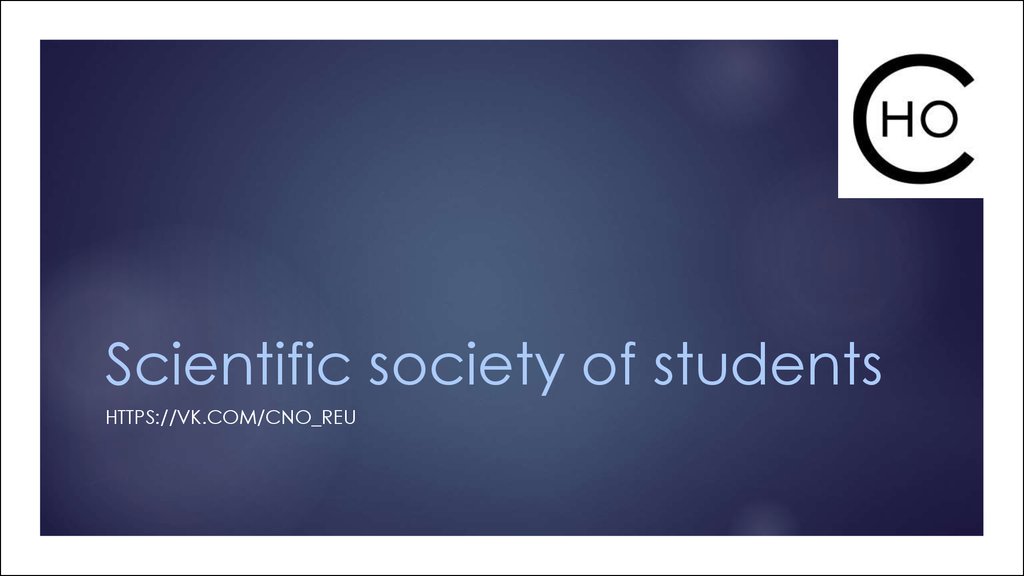 Scientific society