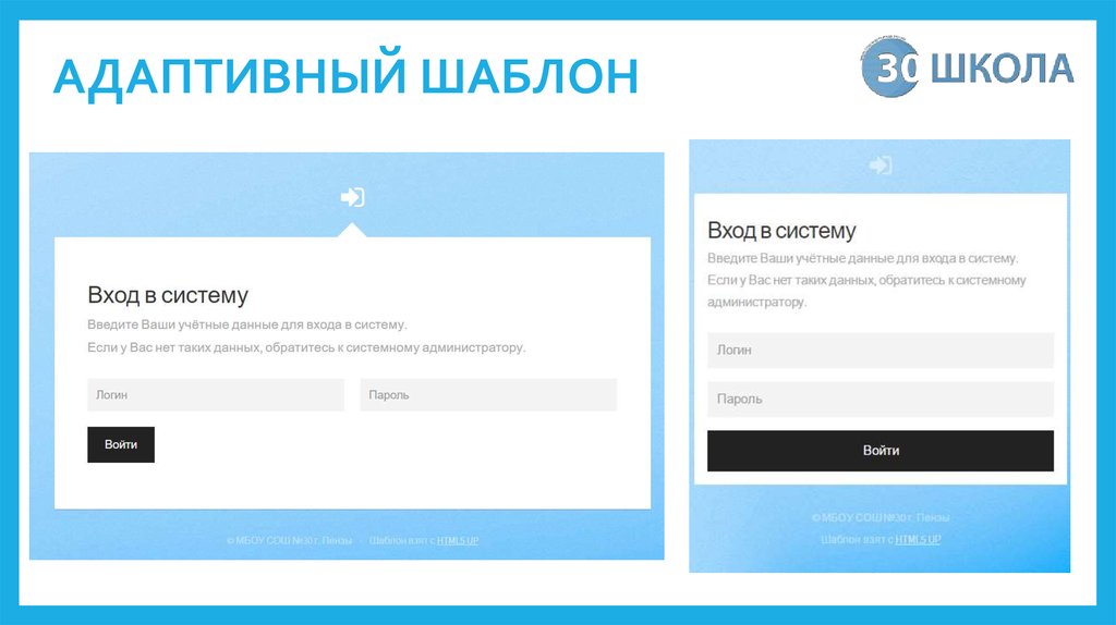 АДАПТИВНЫЙ ШАБЛОН