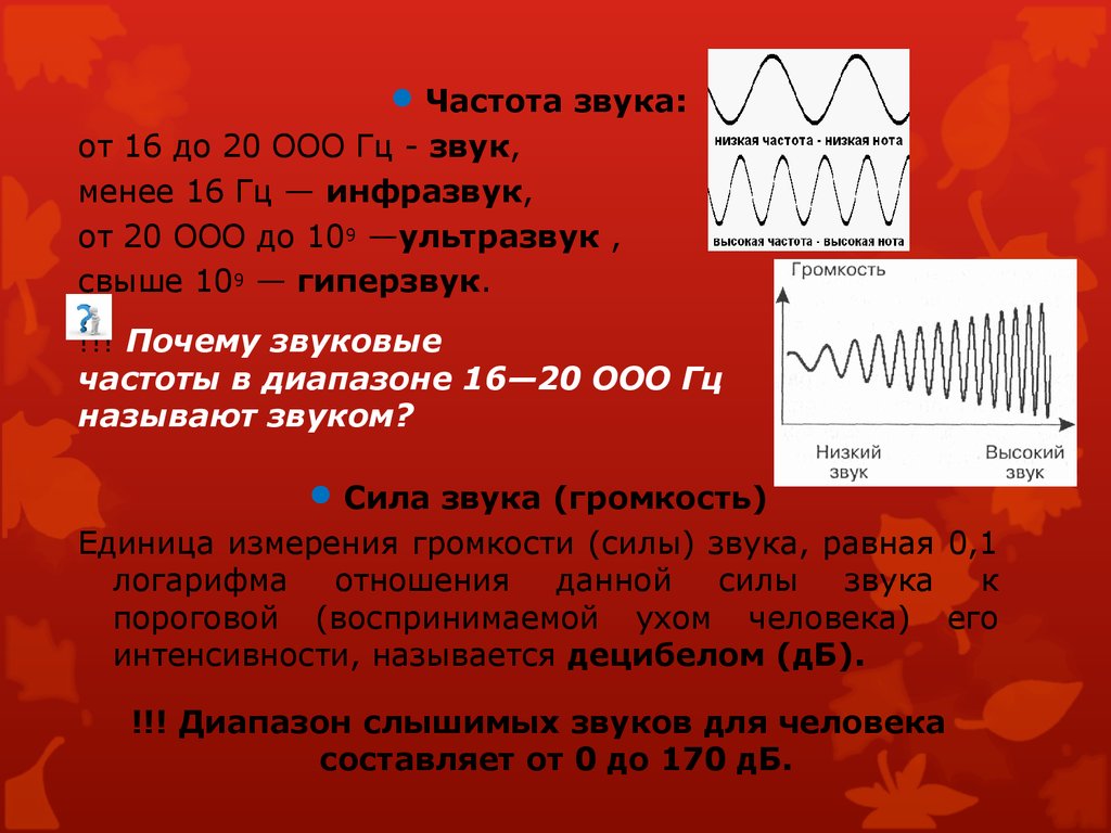 Частота звуковой волны воспринимаемая человеком. Звуковые частоты. Частота звука. Частота звука ультразвука и инфразвука. Частота сигнала в Герцах.