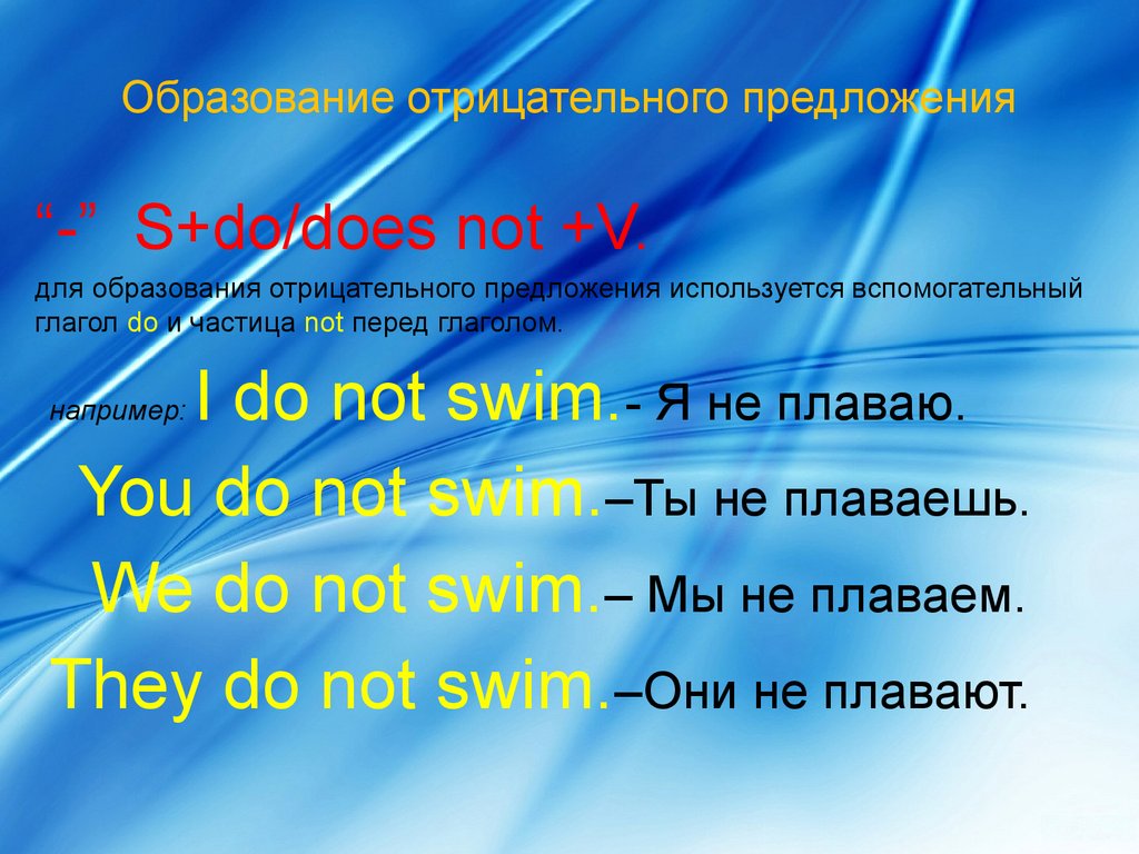 Present simple tense. Образование вопросительного и отрицательного  предложений в настоящем простом времени - презентация онлайн