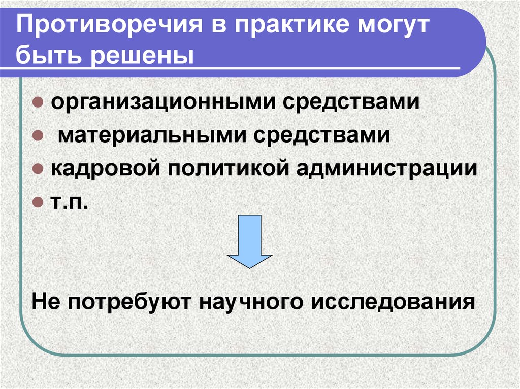 Основной вопрос исследования. Проблема исследования презентация. Противоречие в информатике. Противоречия в производстве. Определение проблема в презентации.