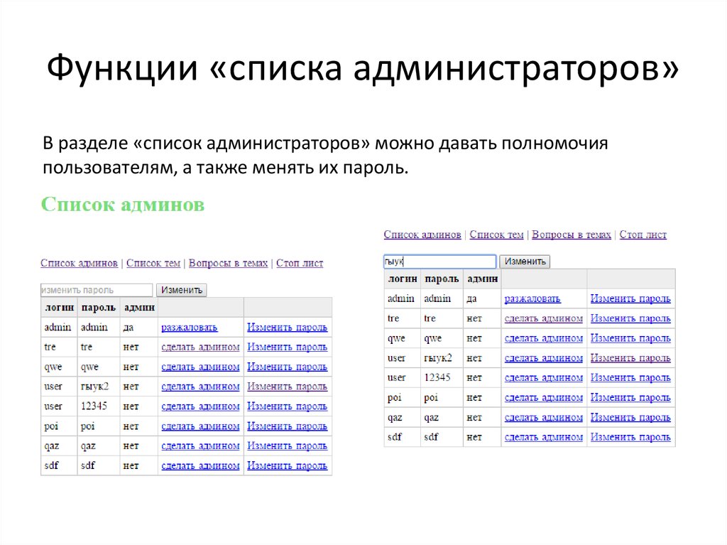 Функции списков