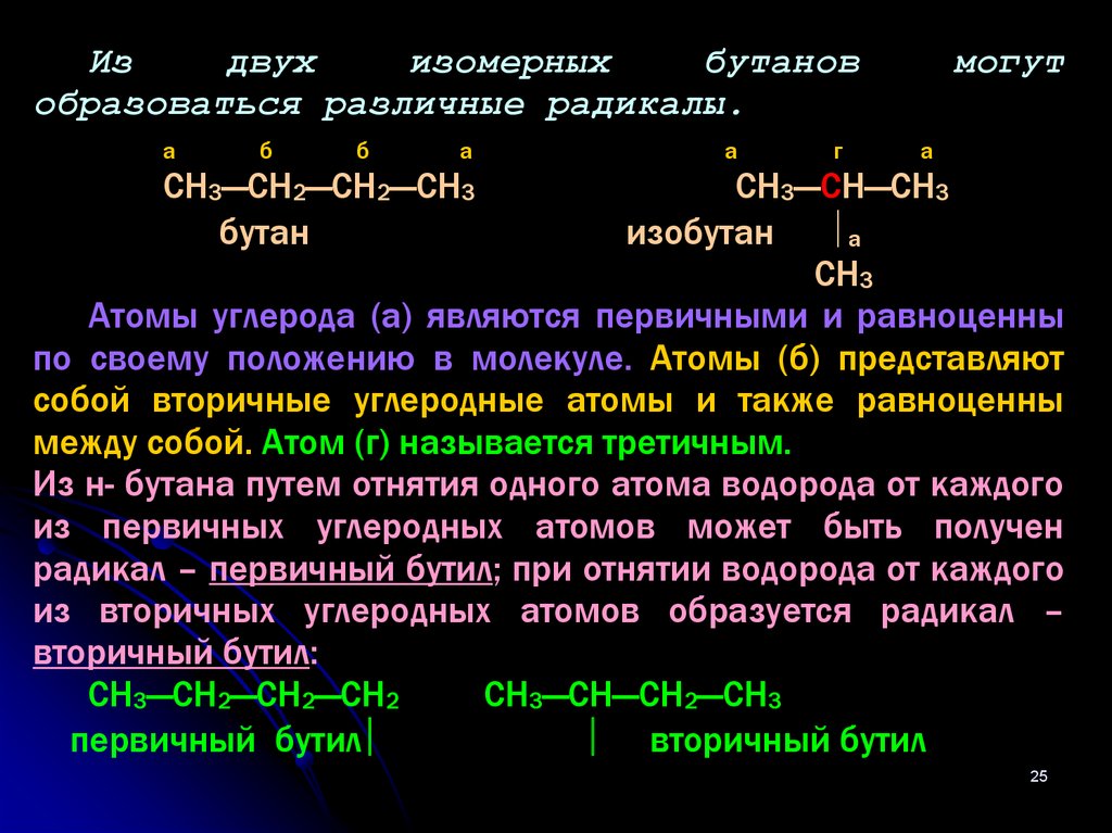 Радикалы бутила