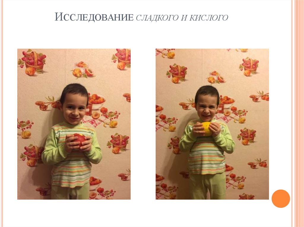 Исследование сладкого и кислого