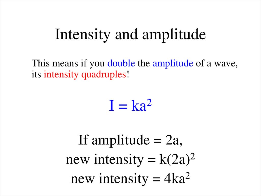 light intensity equation based on field amplitude