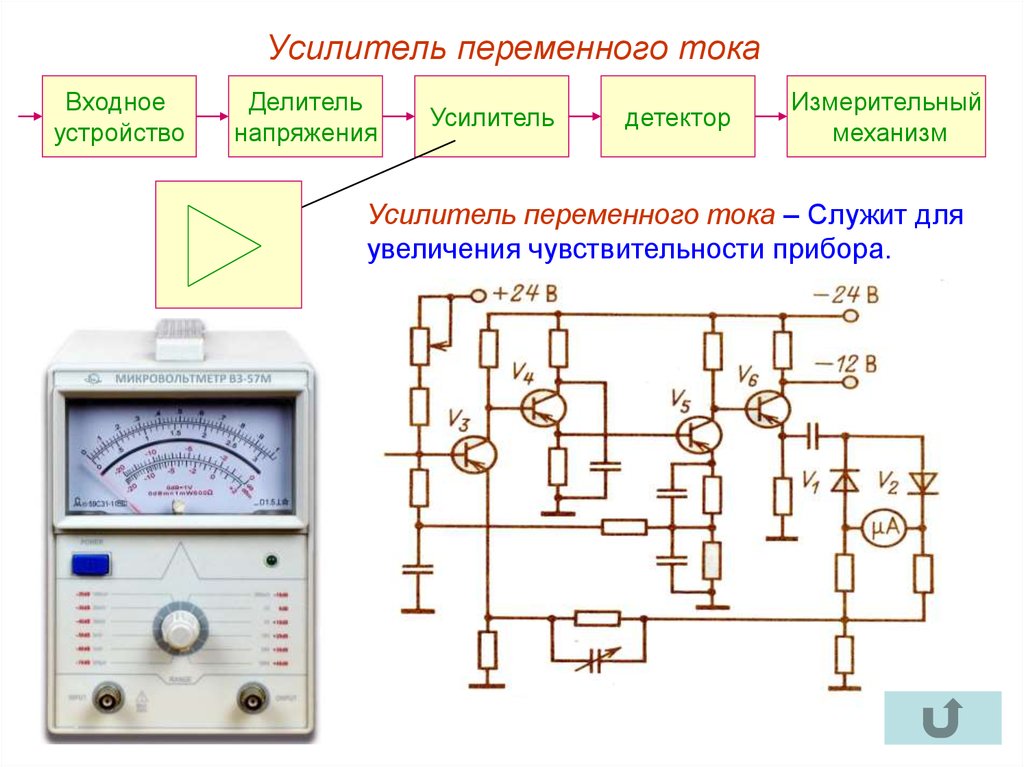 Схема переменного тока и постоянного тока