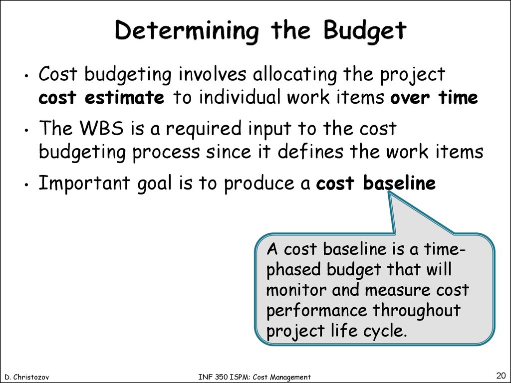 Determining the Budget