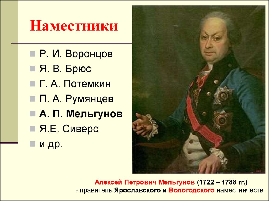 Что такое наместник. Мельгунов Алексей Петрович (1722 - 1788). Алексе́й Петро́вич Мельгуно́в. Алексей Петрович Мельгунов первый губернатор Ярославля. Мельгунов 18 век.