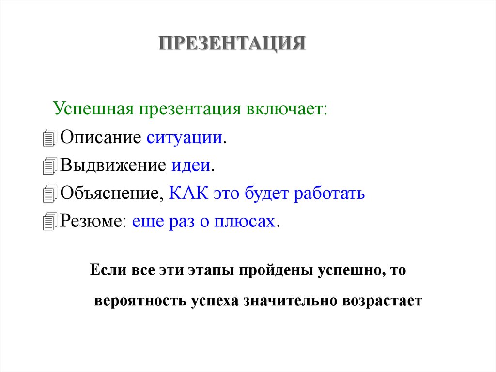 Презентация этапов продаж