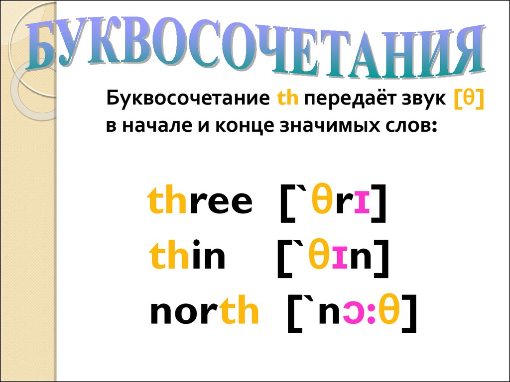 Буквосочетание sh