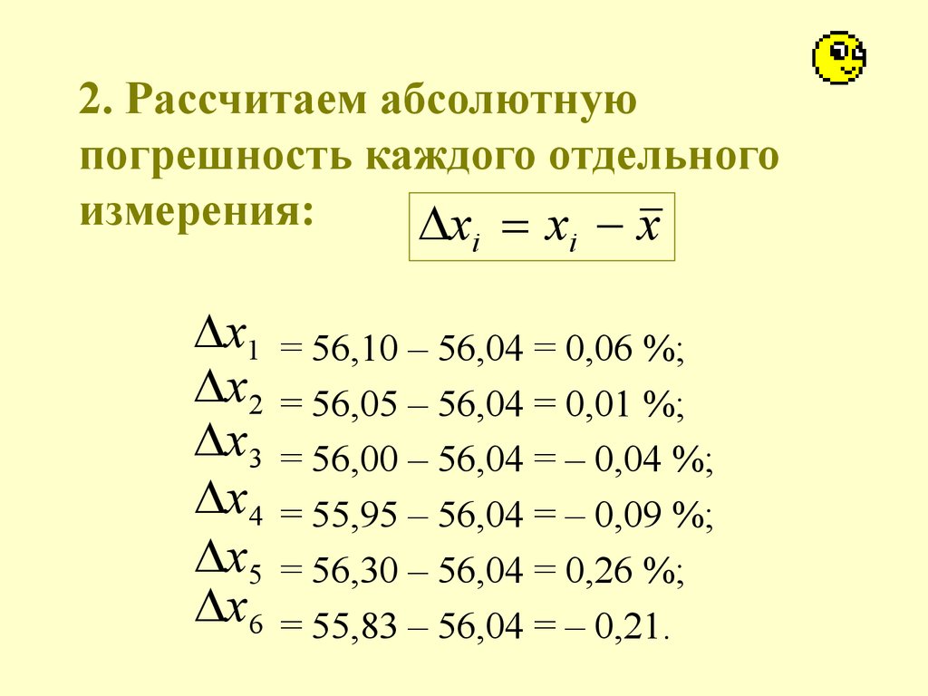 2 абсолютная погрешность