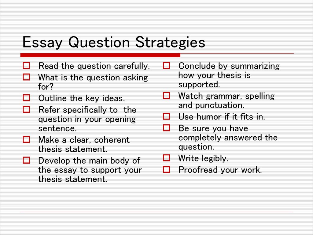 Essay topics. Essay questions. Two Part question essay. The essays.