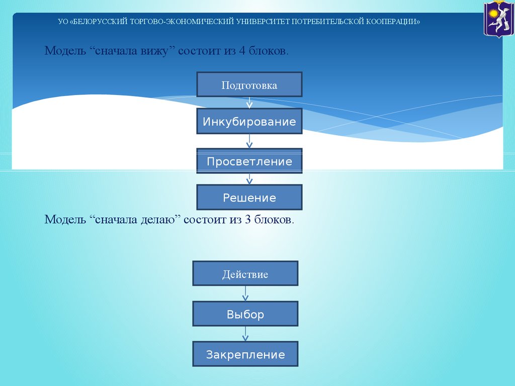 Торгово экономические блоки. Модель Минцберга сначала делаю. Модель Минцберга принятие решений сначала вижу. Модель сначала вижу. Сначала была модель.