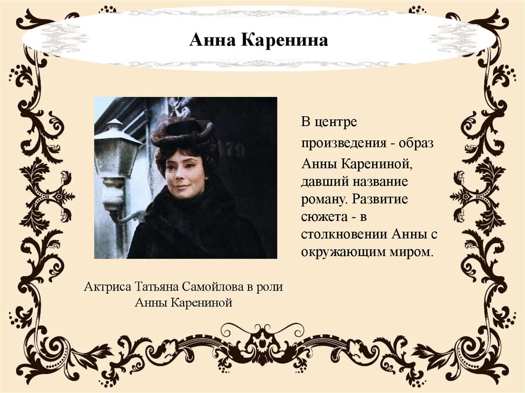 В центре произведения герой. Образ Анны Карениной. Характер Анны Карениной.