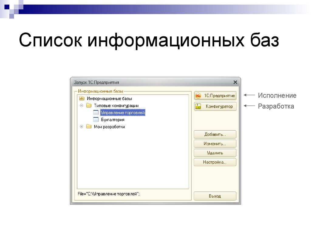 База 1с предприятие. 1с предприятие информационная база. Конфигурация информационной базы 1с. База данных в 1с предприятие пример. База данных 1с предприятие 8.3.