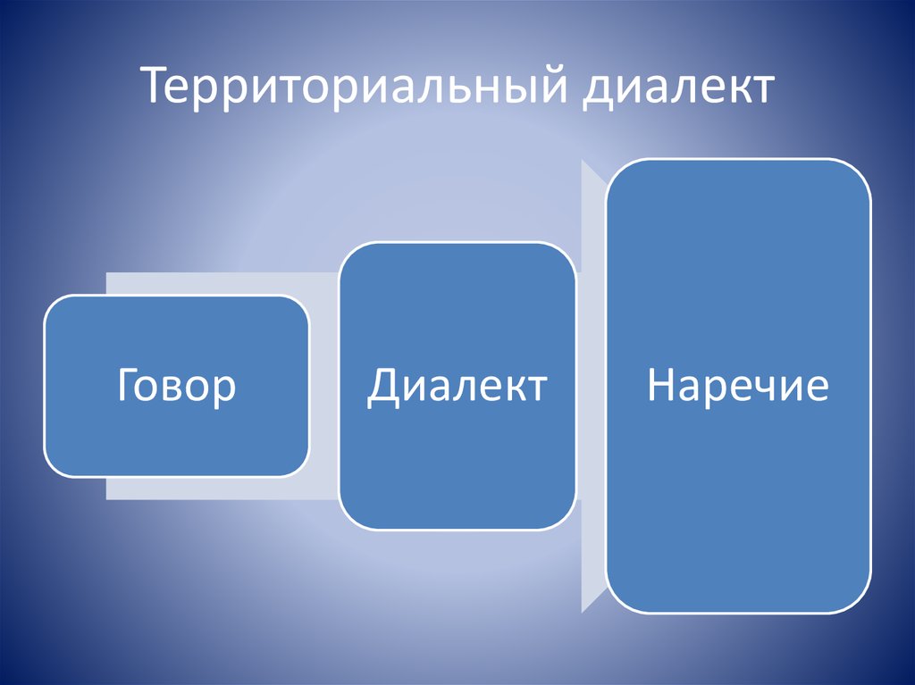 Территориальные диалекты