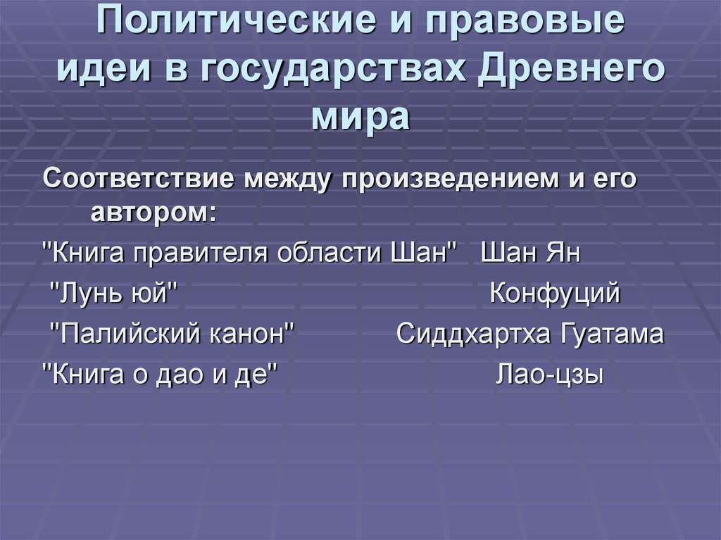 Правовые идеи. Политико-правовые идеи древнего мира. Политические и правовые идеи в государствах древнего мир. Правовое государство древности. Политико правовая мысль древнего Китая презентация.