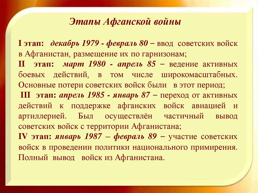 Афган кратко. Этапы афганской войны кратко. Этапы войны в Афганистане.