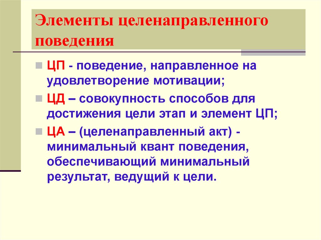 Поведения направленных