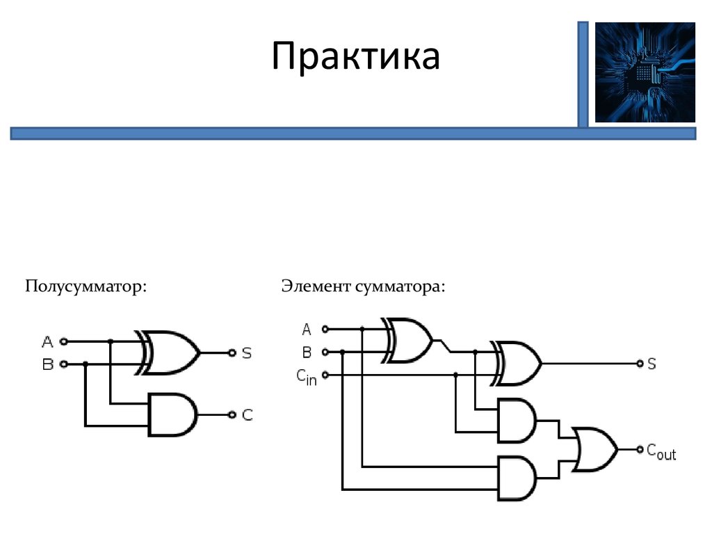 Сумматор в схеме