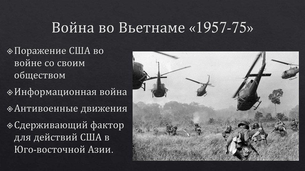 Война во Вьетнаме «1957-75»