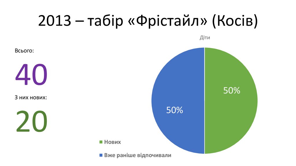 2013 – табір «Фрістайл» (Косів)