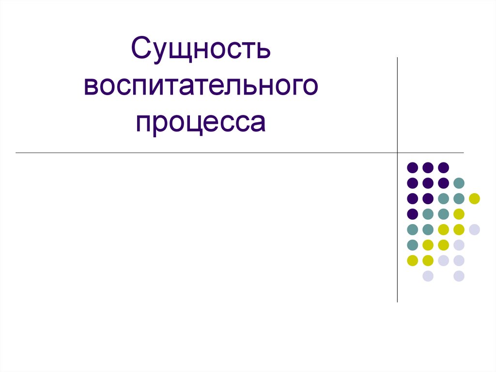 Презентация сущность процесса воспитания