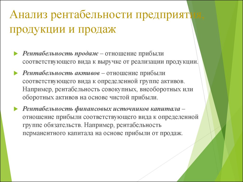 Анализ рентабельности предприятия презентация