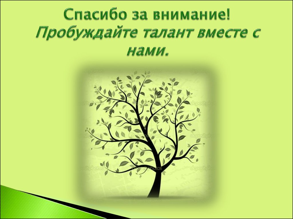 Спасибо за внимание! Пробуждайте талант вместе с нами.