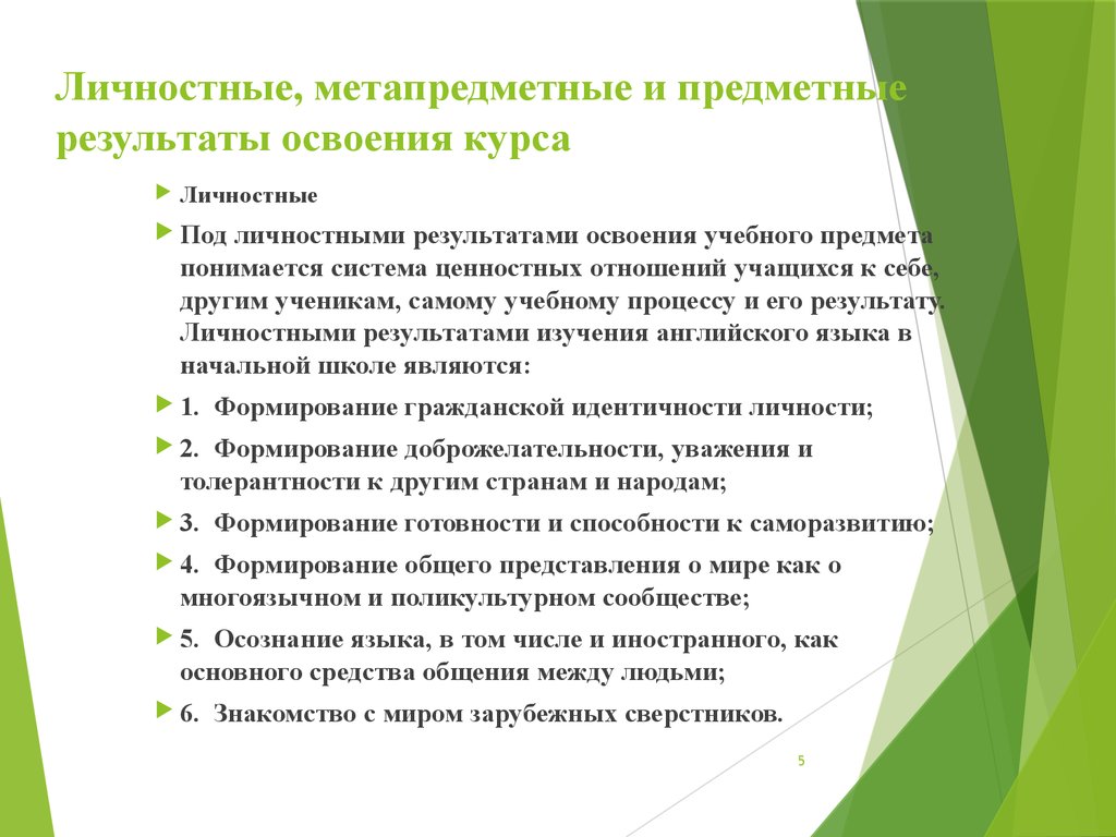 Предметные результаты физика