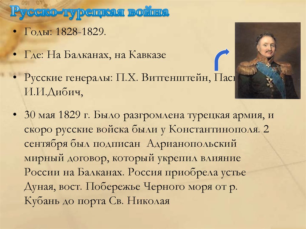 Адрианопольский мирный договор 1829 карта