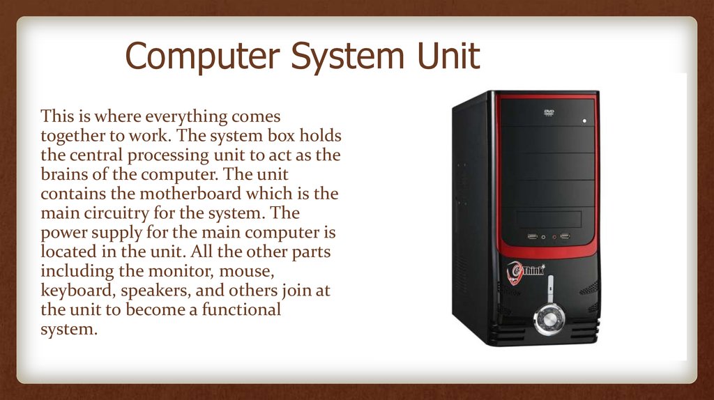 Parts Of The Computer Online Presentation