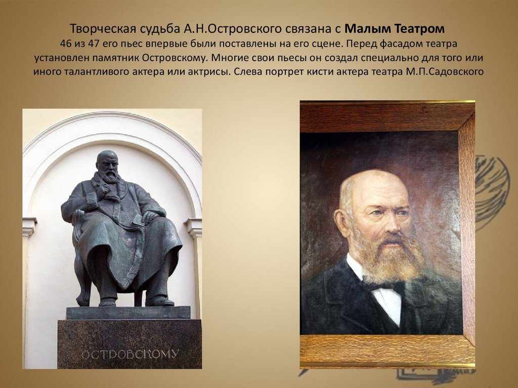 Творчество а н островского. А.Н. Островский творчество театр. Островский презентация. Творческий портрет Островского.