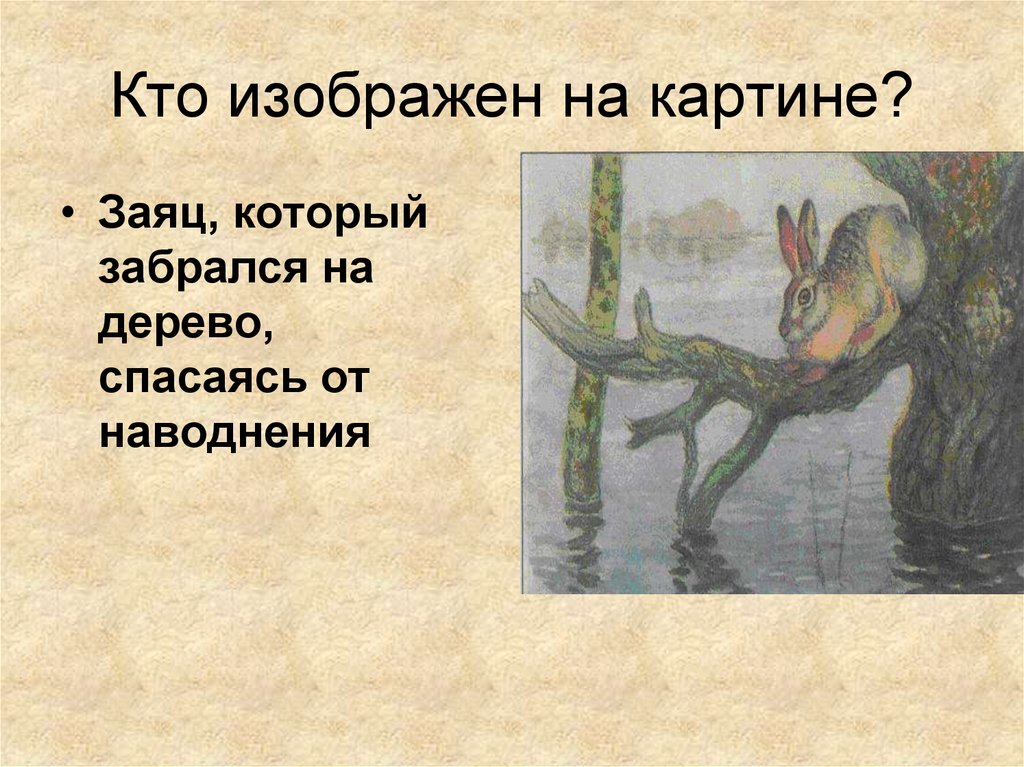 Заяц на дереве картина