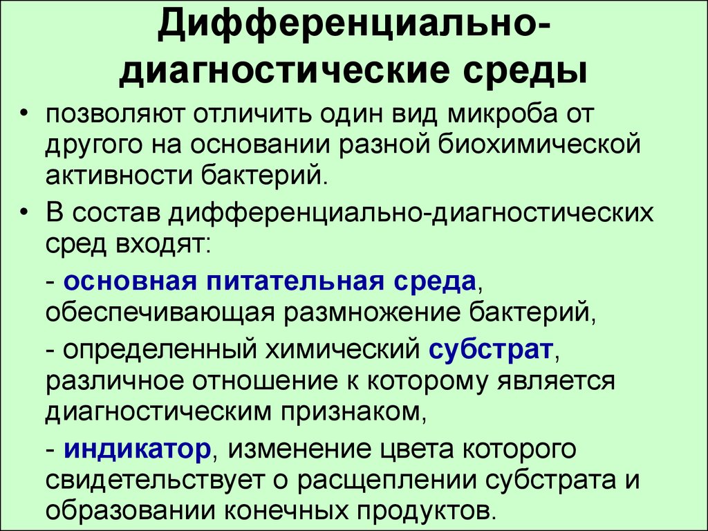 Чем отличается среда. Каково Назначение дифференциально-диагностических сред?. Дифференциально-диагностические среды состав Назначение примеры. Дифференциально-диагностические питательные среды. Дифференциально – диагностические питательные среды применяют для.