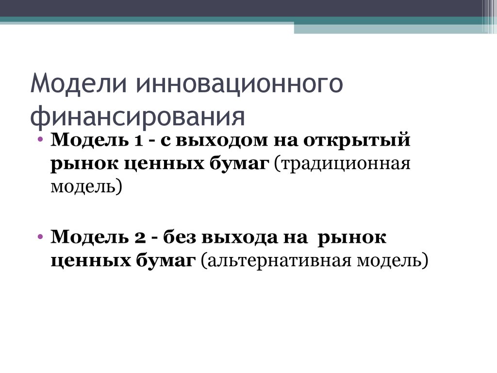 Финансирование инновационной деятельности презентация