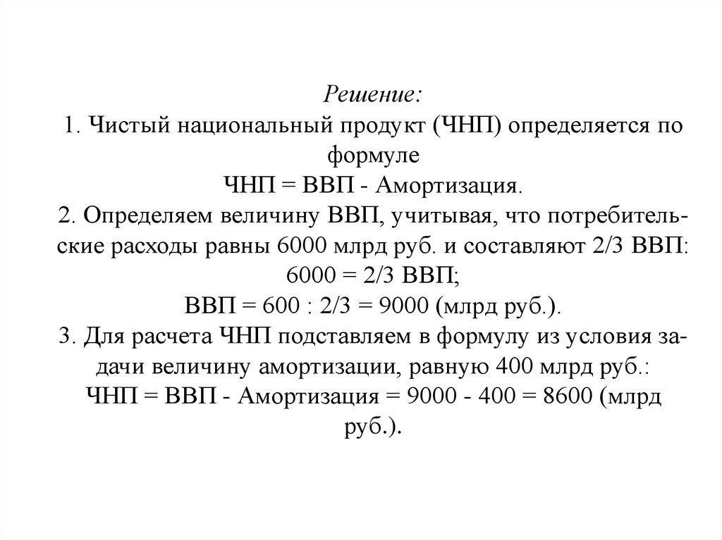 В закрытой экономике ввп