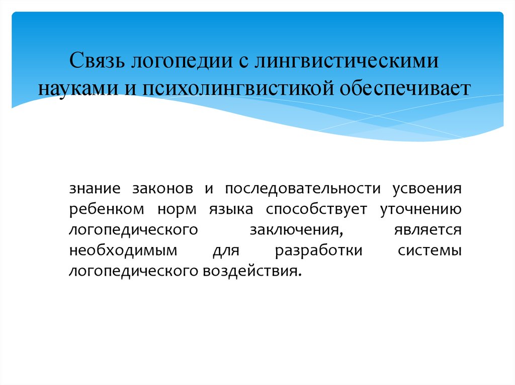 Связь логопедии с другими науками презентация