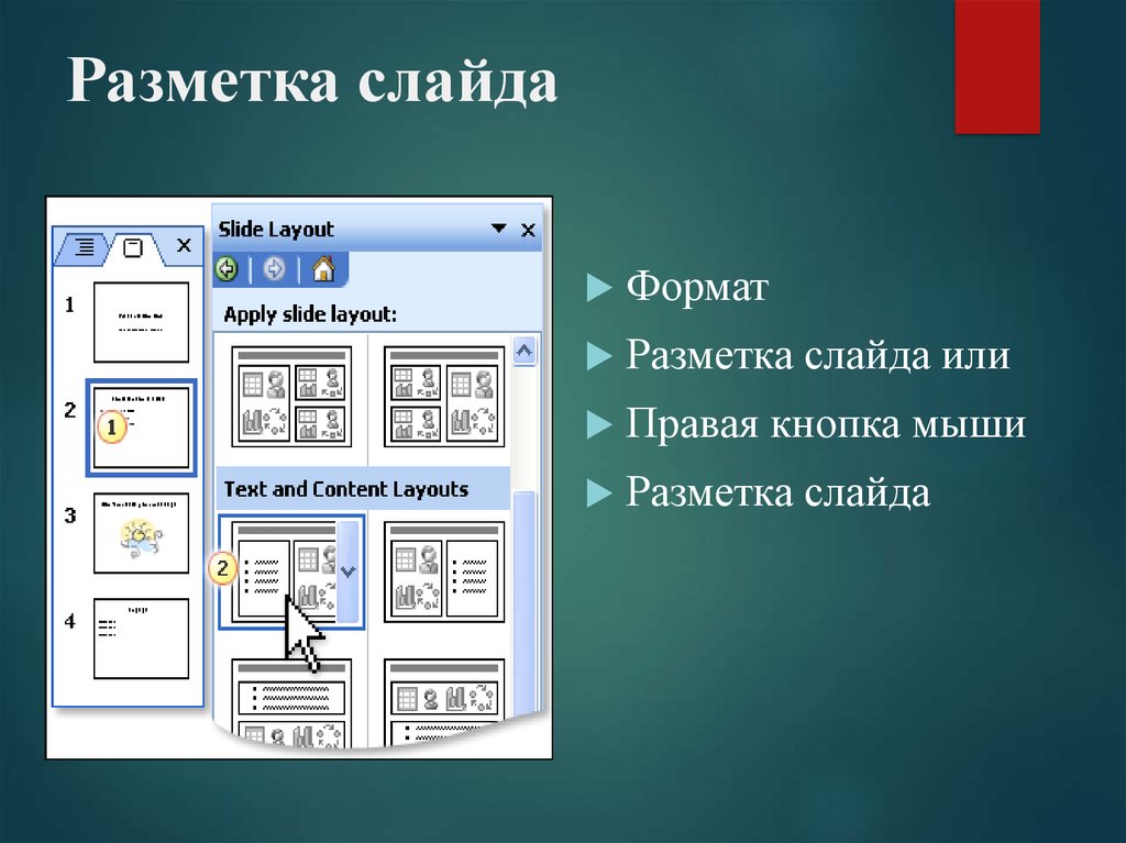 Формат презентации