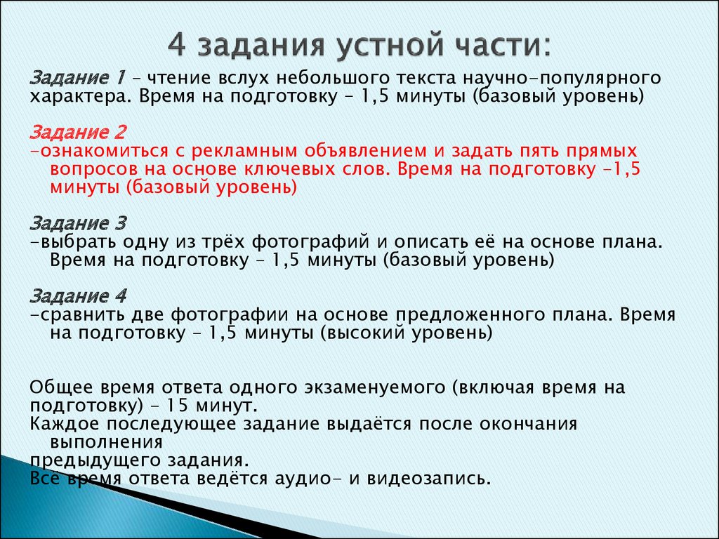 Подготовка к устной части ЕГЭ по английскому языку. (Задание С4) -  презентация онлайн