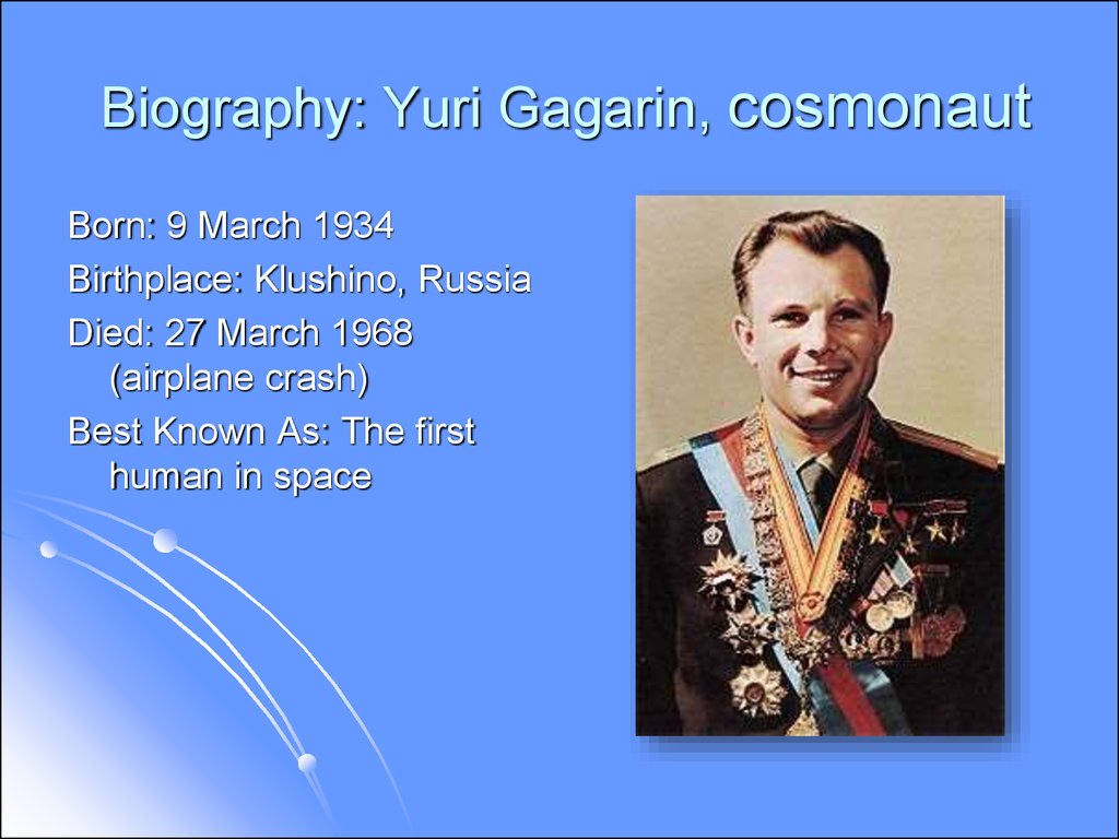 short biography of yuri gagarin