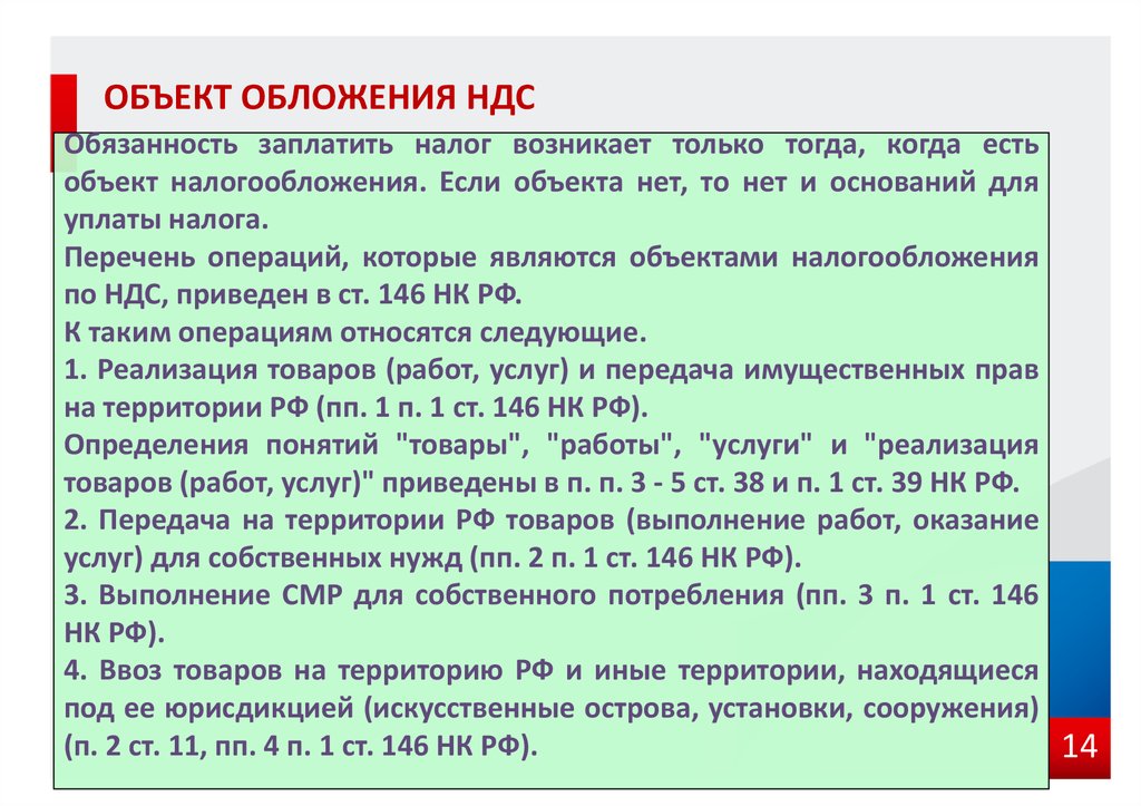 Операции не облагаемые ндс