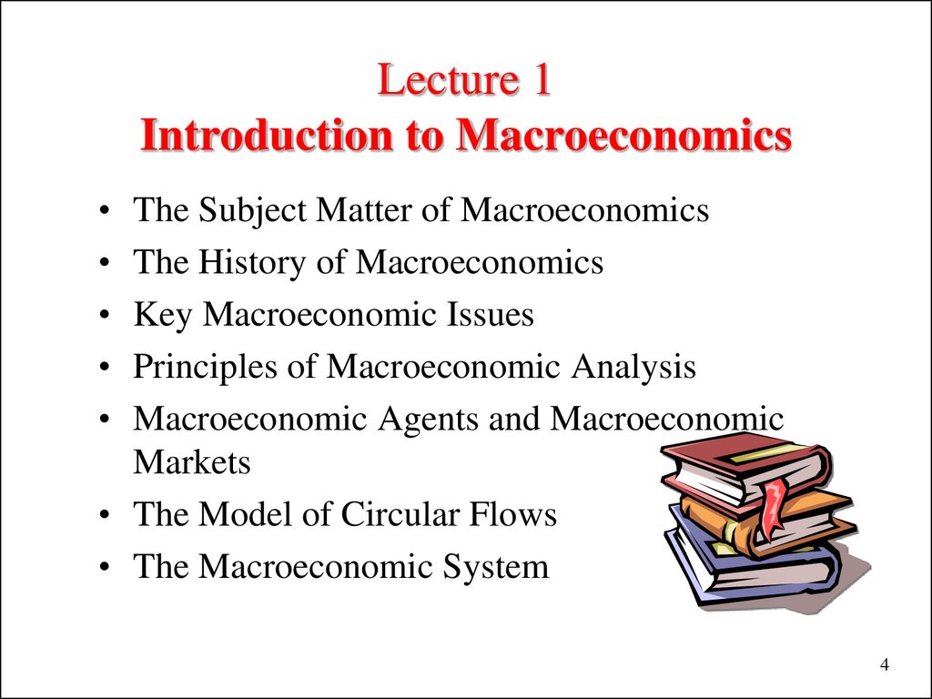 Introduction to macroeconomics (Lecture 1) - online presentation