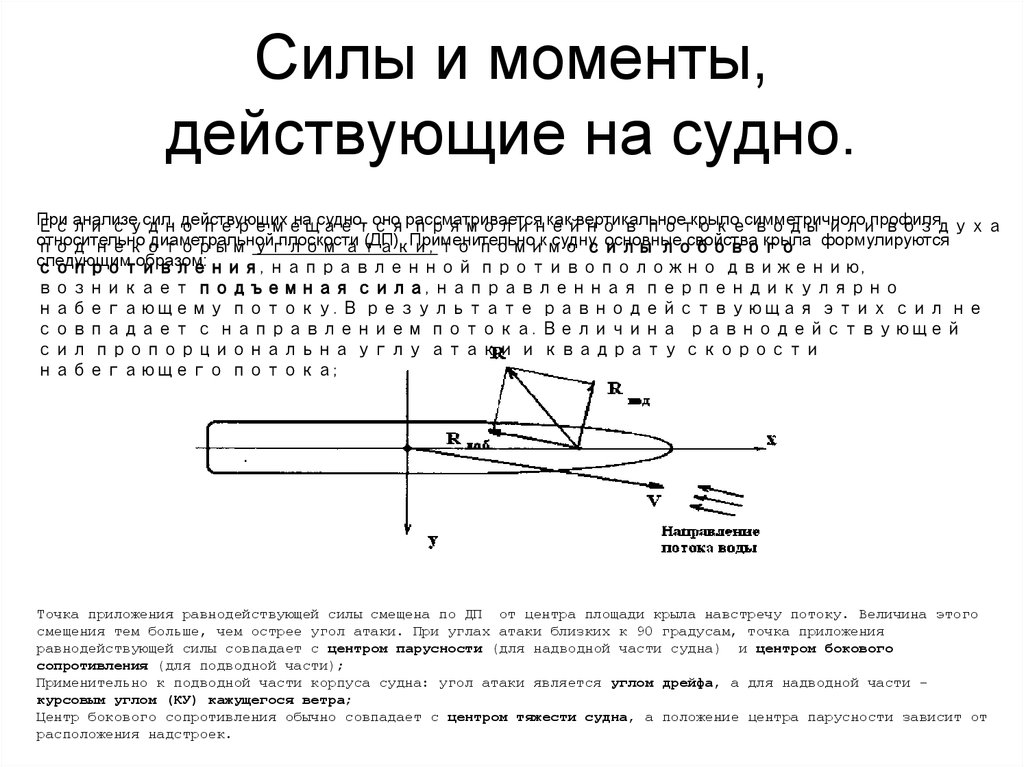 Движения судна