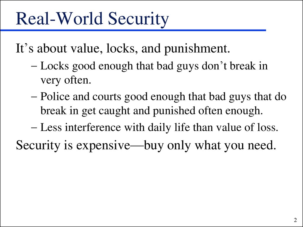 Real-World Security